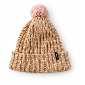 Patagonia Tan and Pink Knit Beanie